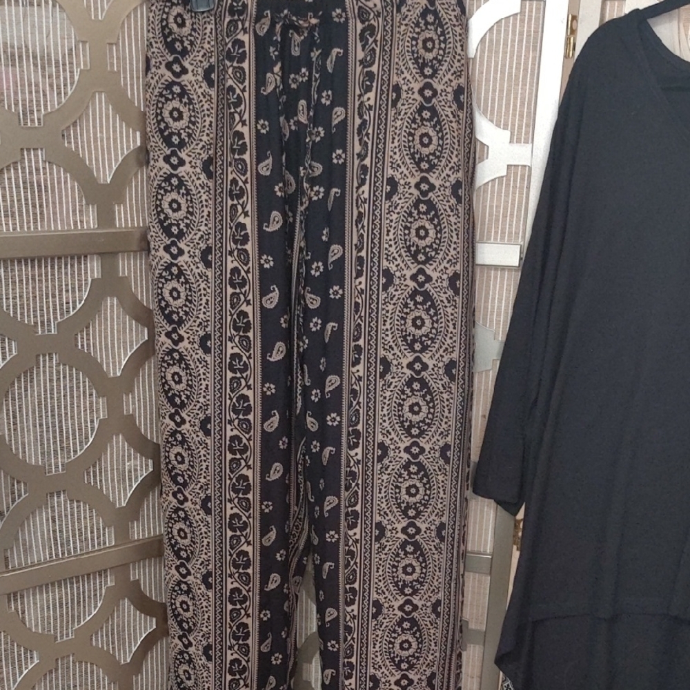 Anthony Richards Black and Brown Paisley Trousers